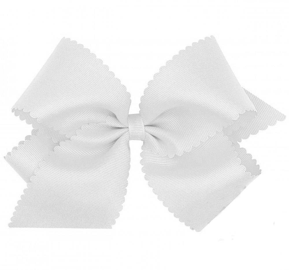 King GG Bow W/Scalloped Edge White