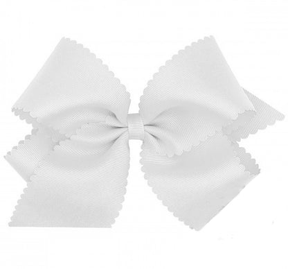 King GG Bow W/Scalloped Edge White