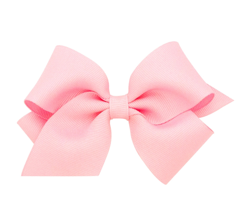 Medium Solid Grosgrain Bow Light Pink