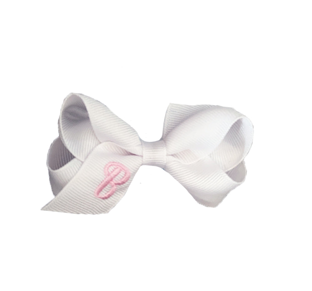 Mini Monogram Gro Bow White B