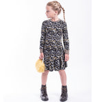 Vestido negro con moños dorados -imoga