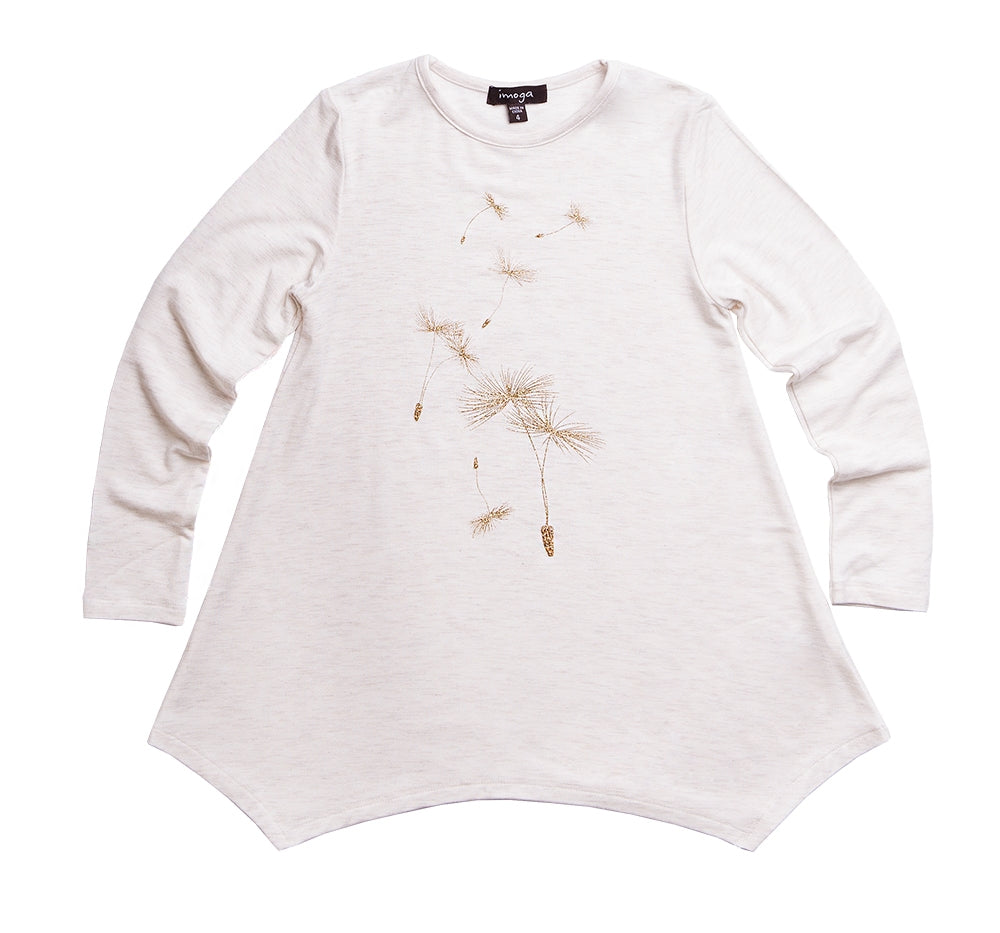 Playera y Leggings color avena con detalles dorados - Imoga