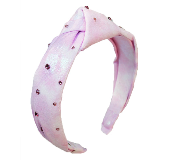 Diadema Iridiscente Tie Dye Rosa  -Bari Lynn