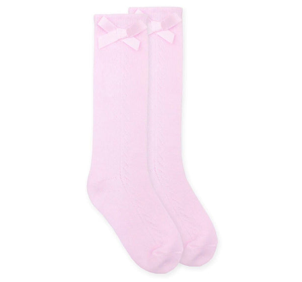 Calcetines con moño rosa chicos -Jefferies