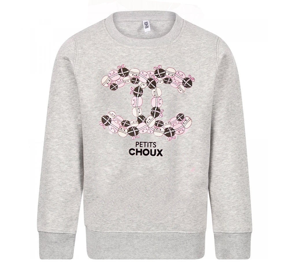 Sudadera gris Petits Choux -Nil & Mon