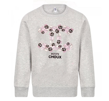 Sudadera gris Petits Choux -Nil & Mon