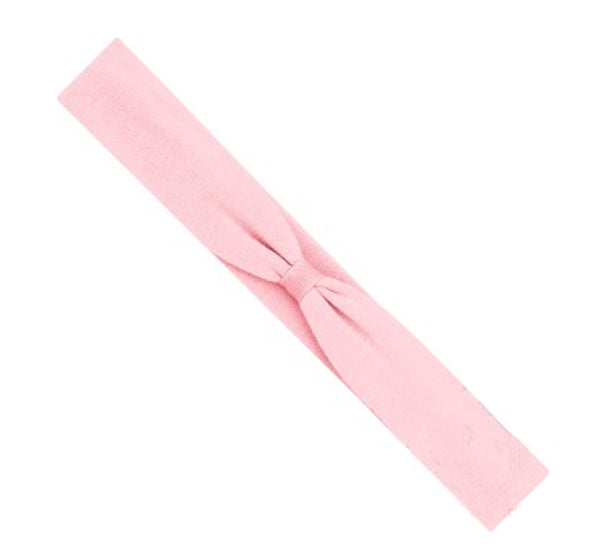 Banda de algodón Add-a-Bow rosa claro 0-6M -Wee ones