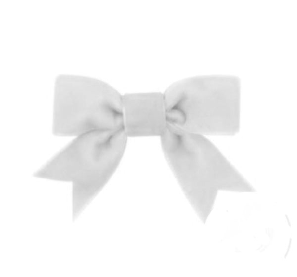 Mini King Velvet Bowtie Light Grey