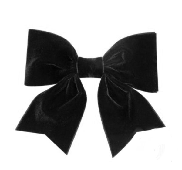 Small King Velvet Bowtie Black