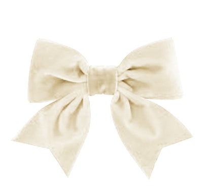 Small King Velvet Bowtie Ivory