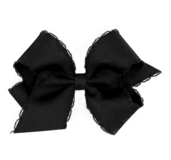 Medium Monotone Mnstch Grosgrain Black Bow