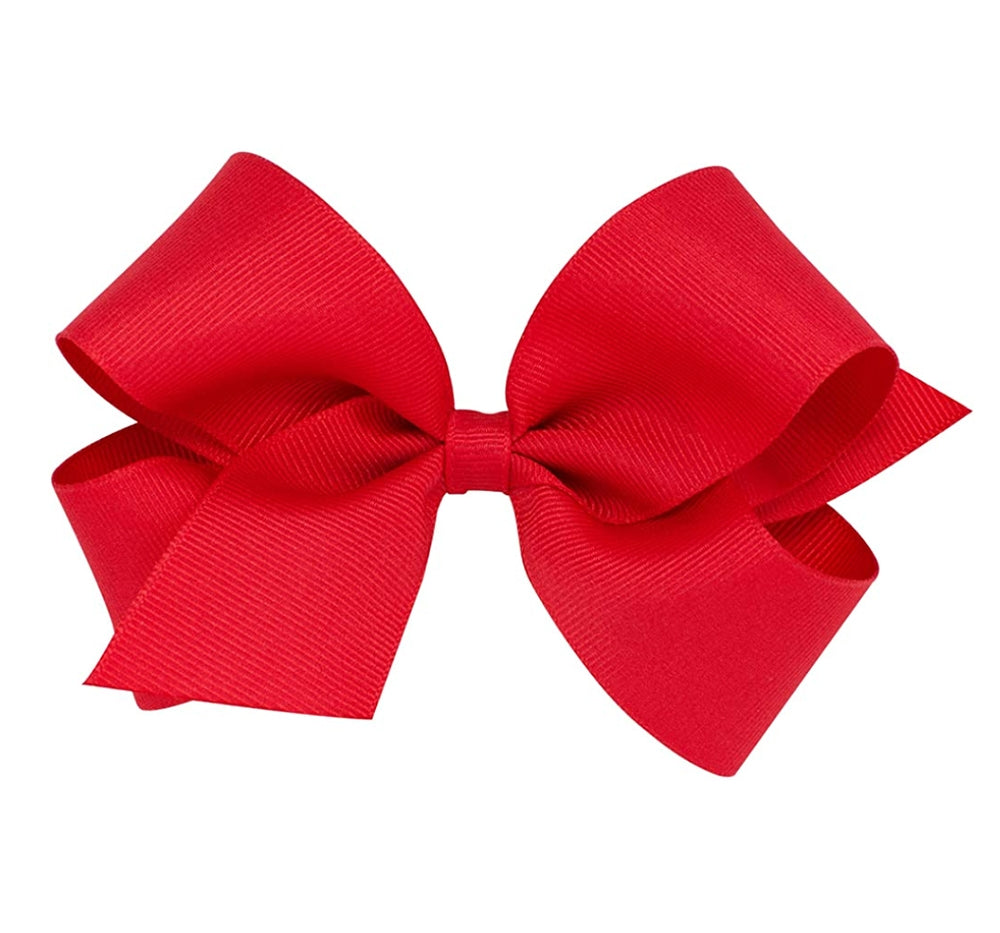 Medium Solid Grosgrain Bow Red