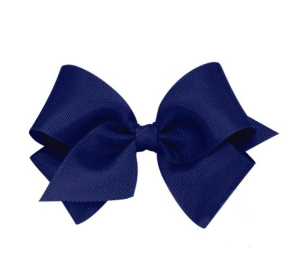 Small Solid Gro Basic Bow Navy