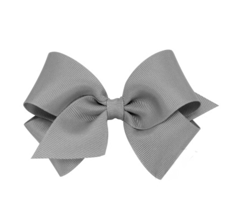 Small Solid Gro Basic Bow Grey