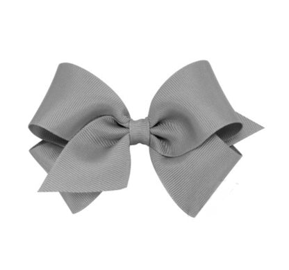Small Solid Gro Basic Bow Grey