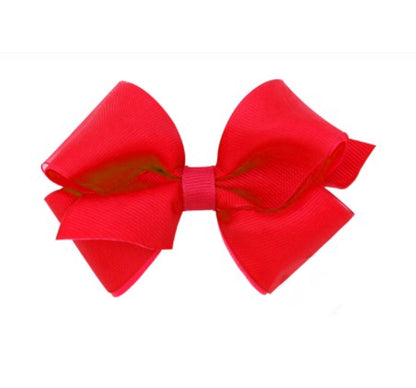 X-Small Organza/Gro Overlay Bow Red