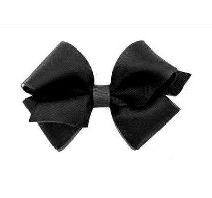 X-Small Organza/Gro Overlay Bow Black