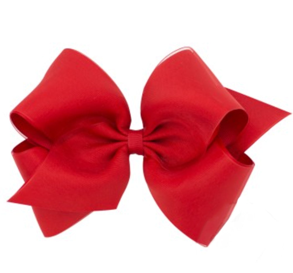 King Organza Gro Overlay Bow Red