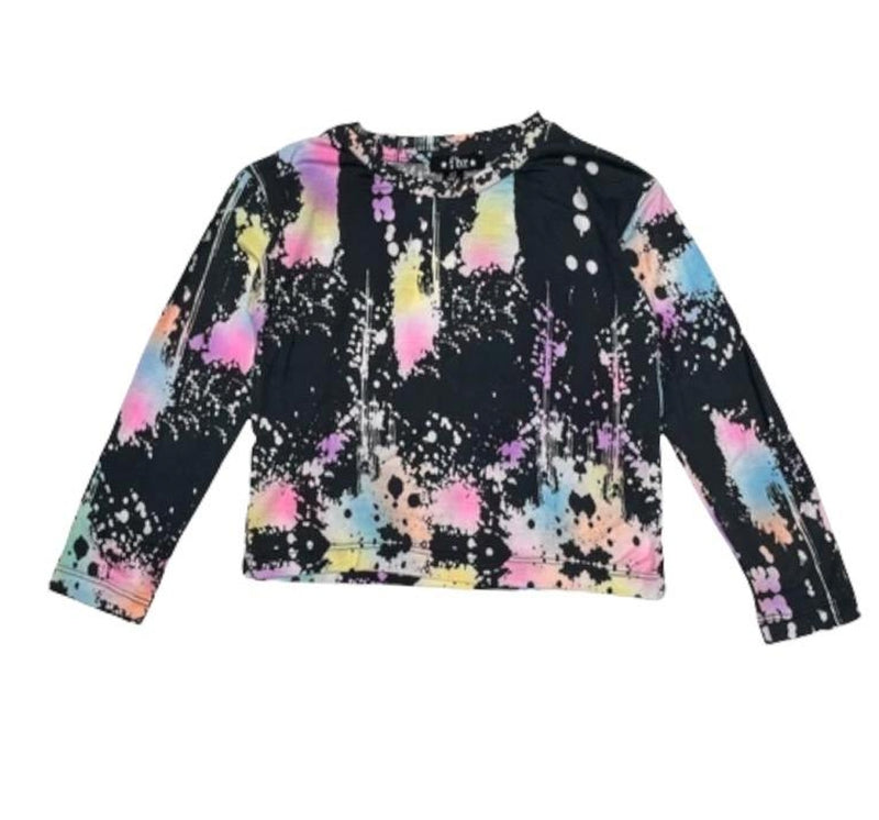 Playera de manga larga y leggings de pintura multicolor abstracta -Flowers by zoe