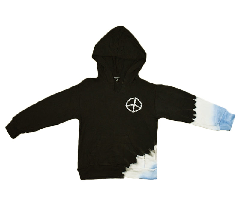 Hoodie y pants negros con diagonal azul  -Flowers by zoe