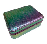 Caja joyero croc morado  tornasol -Bari Lynn
