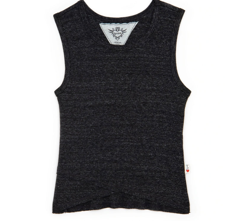 Blusa gris sin mangas con shorts -T2 Love