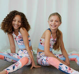 Leggings deportivos rosa/coral de flores -Molo