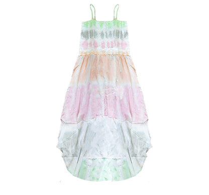 Vestido tie dye melón, gris y menta -Flowers by zoe