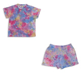Playera y shorts tie dye morado aura -Fairwell