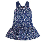 Vestido navy Maggie de corazones rosas -imoga