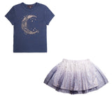 Playera navy de luna y falda tutú -imoga