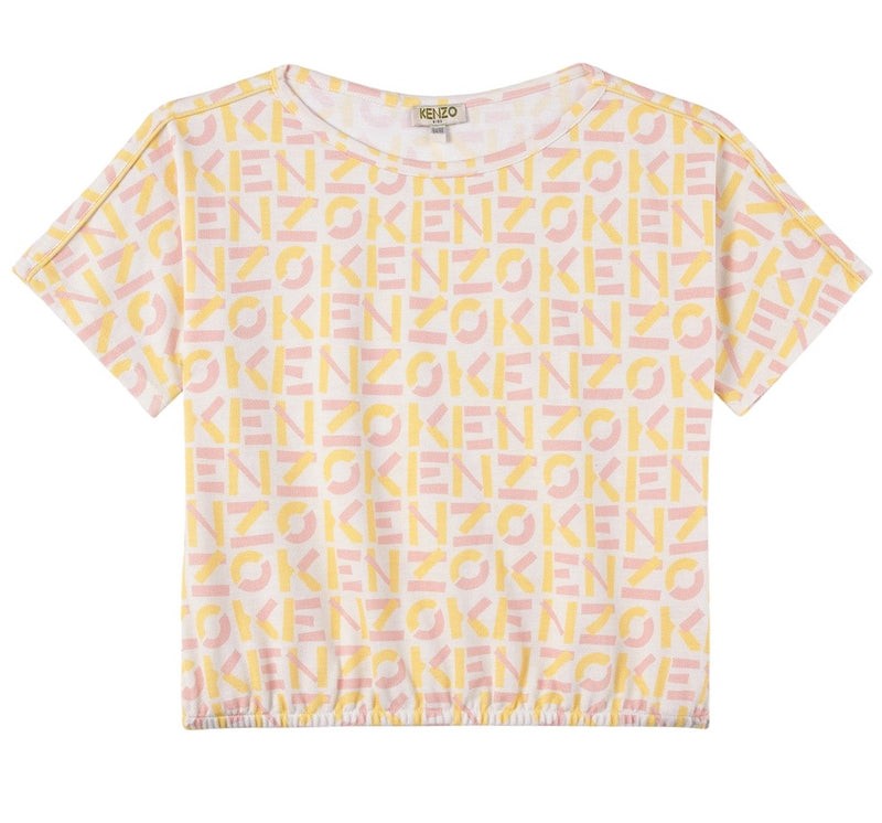 Playera y falda rosa con monograma -Kenzo