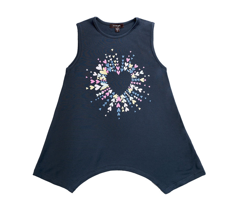 Blusa navy con corazones y leggings - Imoga