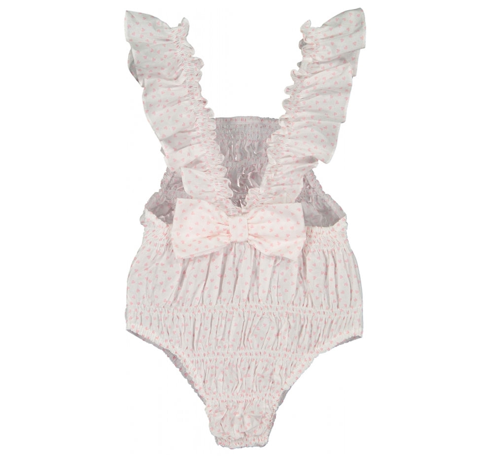 Traje de baño de corazones pequeños con moños- Sal & Pimienta