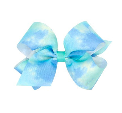 Medium Tie Dye Print GG Bow Mint