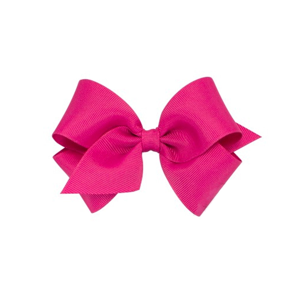 Small Solid Gro Basic Bow Hot Pink