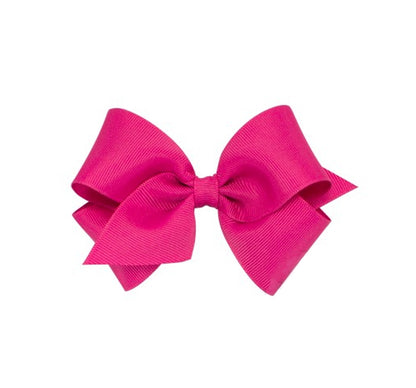 Small Solid Gro Basic Bow Hot Pink