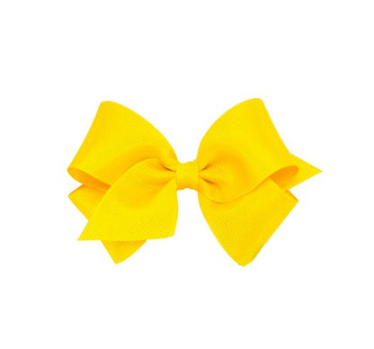 Small Solid Gro Basic Bow Yellow