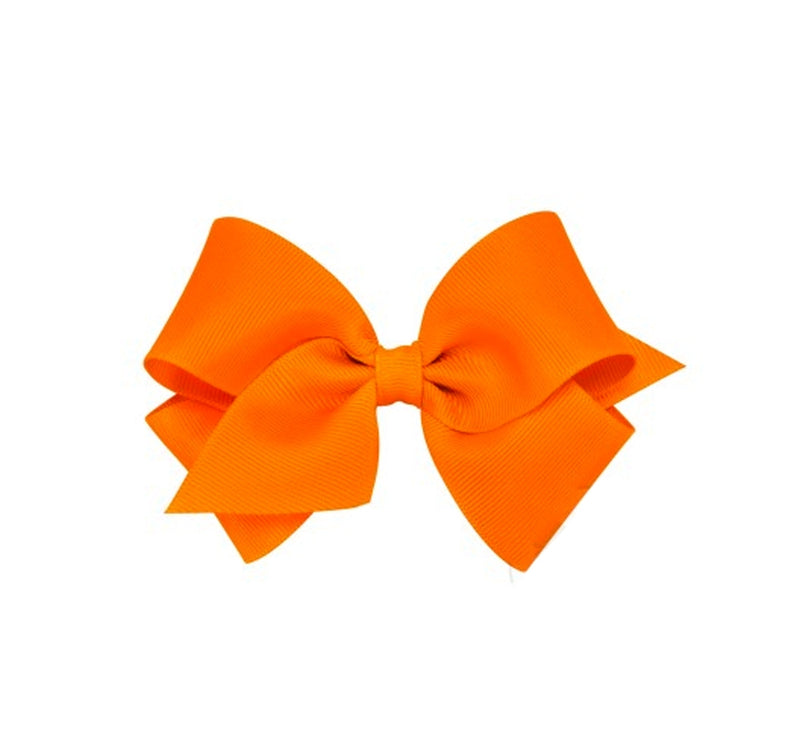 Moño pequeño grosgrain básico naranja -Wee ones