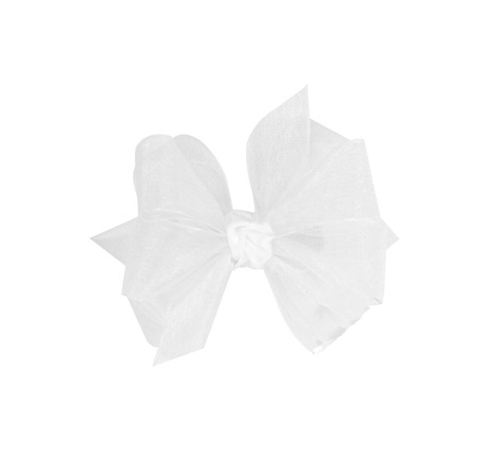 Mini ORG DBL Basic Bow W/Sat KW White