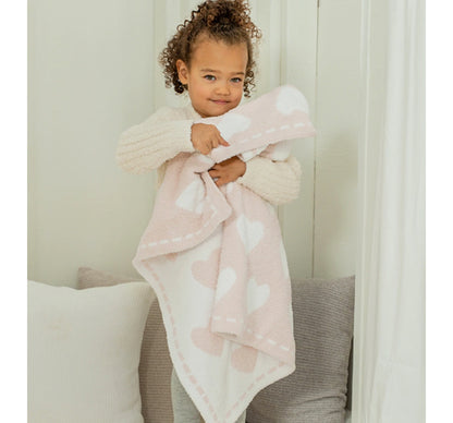 Cozy Chic Dream Receiving Blanket Pk/Wht Hearts