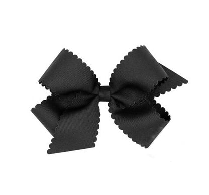 Medium GG Bow W/Scalloped Edge Black