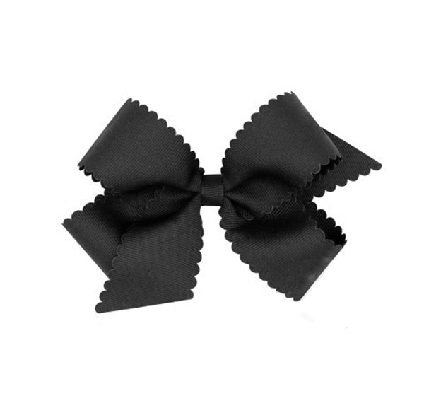 Medium GG Bow W/Scalloped Edge Black
