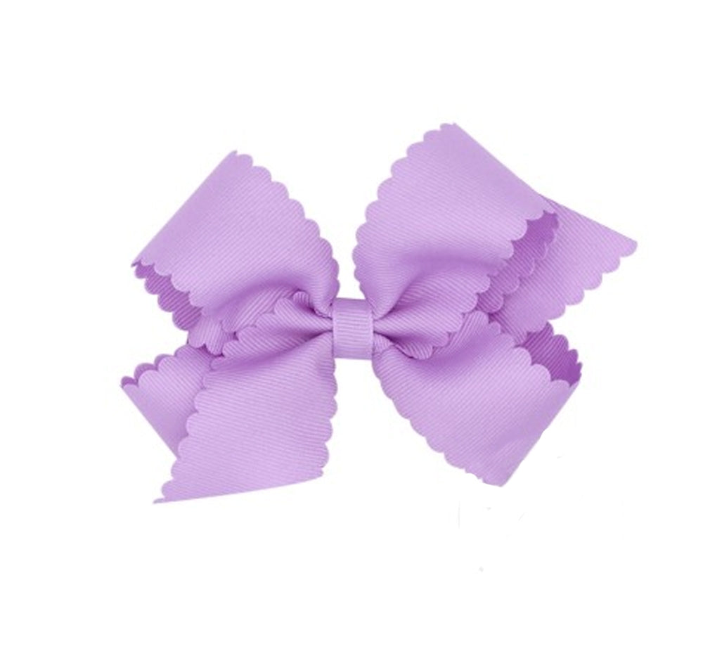 Medium GG Bow W/Scalloped Edge Light Orchid
