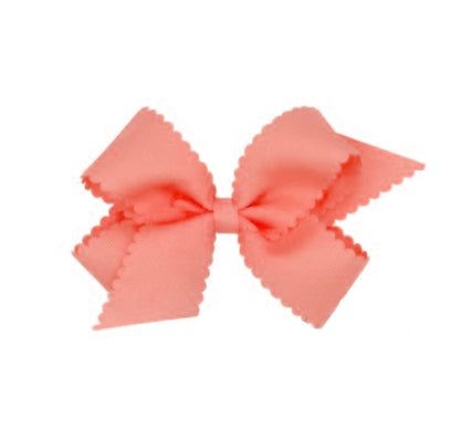 Medium GG Bow W/Scalloped Edge Light Coral