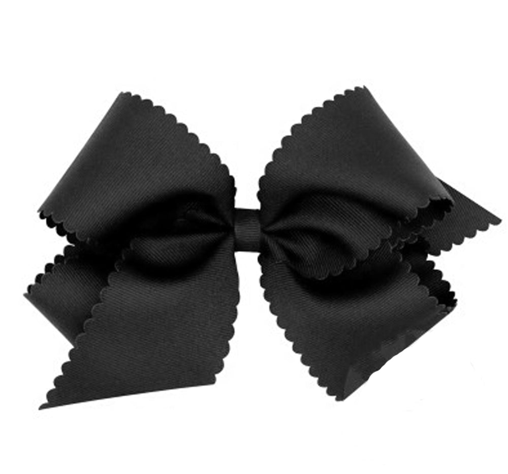 King GG Bow W/Scalloped Edge Black