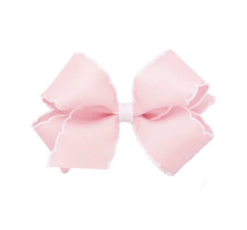 Medium Moonstitch Basic Bow Light Pink/White