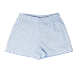 Blusa blanca con canasta bordada y shorts azules -Acvisa