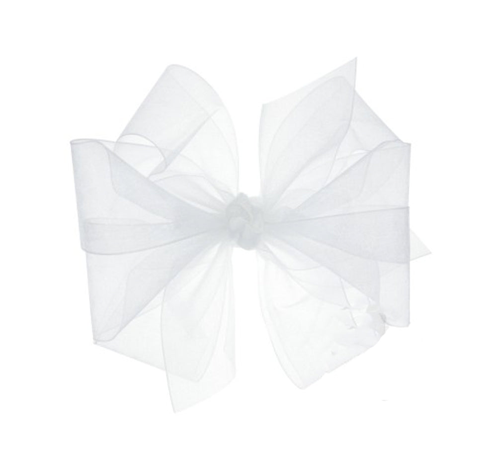 Med Organza Double Bow White