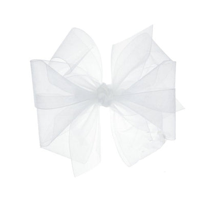 Med Organza Double Bow White